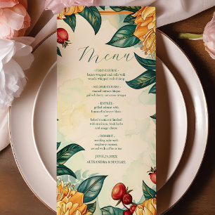 Menu Vintage Floral Art Nouveau Mariage