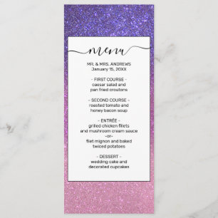 Menu Violet Princesse Blush Pink Triple Glitter ombre