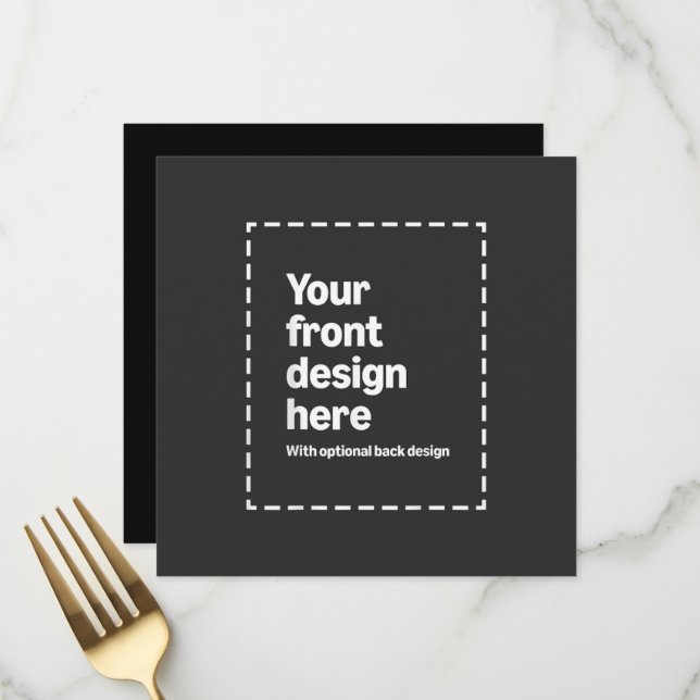 Menu Votre conception ici (Devant/Arrière en situation)
