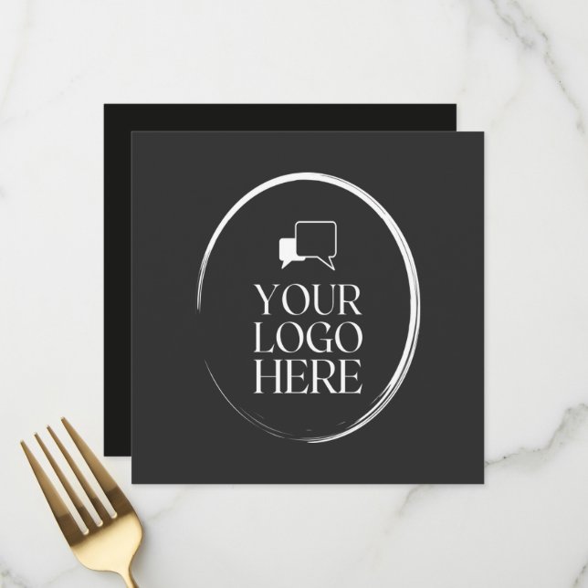 Menu Votre logo ici moderne (Devant/Arrière en situation)