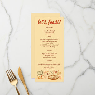 Menu Whimsgiving Friendsgiving Holiday CUSTO