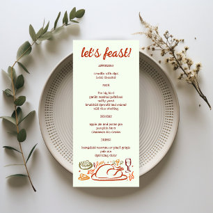 Menu Whimsgiving Friendsgiving Holiday CUSTO