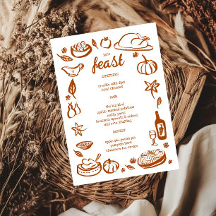 Menu Whimsgiving Friendsgiving HolidayCUSTOM
