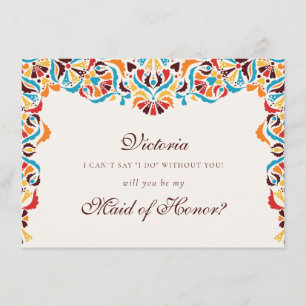 Menu Whimsical Luxury ivoire Floral Style Mariage front