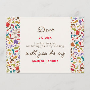 Menu Wild Rose Woods Exotic Flower Garden Mariage