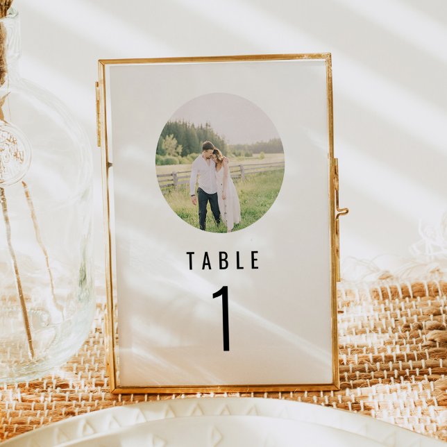 Menu WILLOW Moderne minimaliste Numéro de la table rond (Créateur téléchargé)