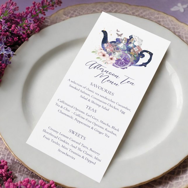 Menu Wonderland Fairytale Mariage Afnoon Tea Party (Wonderland Fairytale Wedding Afternoon Tea Party Menu)