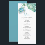 Menus de décoration de mariage de destination Trop<br><div class="desc">Conçues pour coordonner avec mon aquarelle tropicale tortue de mer collection de papeterie mariage ces cartes de menu dîner élégantes peuvent être personnalisées avec vos noms et choix de repas. Ils sont dotés d'une aquarelle, d'une tortue de mer et d'une feuille de palmier de monstère et complètent parfaitement vos tables....</div>