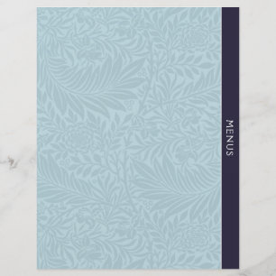 Menus Diviseur de recettes Floral bleu Vintage