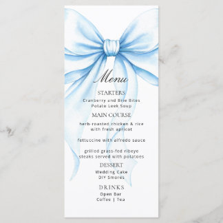 Menus for a modern baby shower.