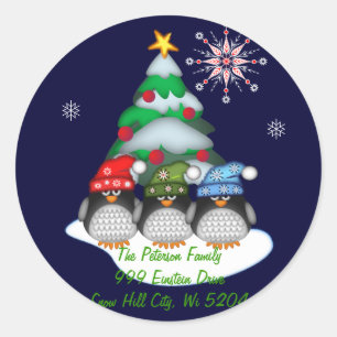 Menus mignon Adresse Autocollant personnalisé