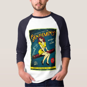 MENUS RETRO WHISKEY & CIGARS T-SHIRT