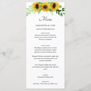 menus tournesols et marine