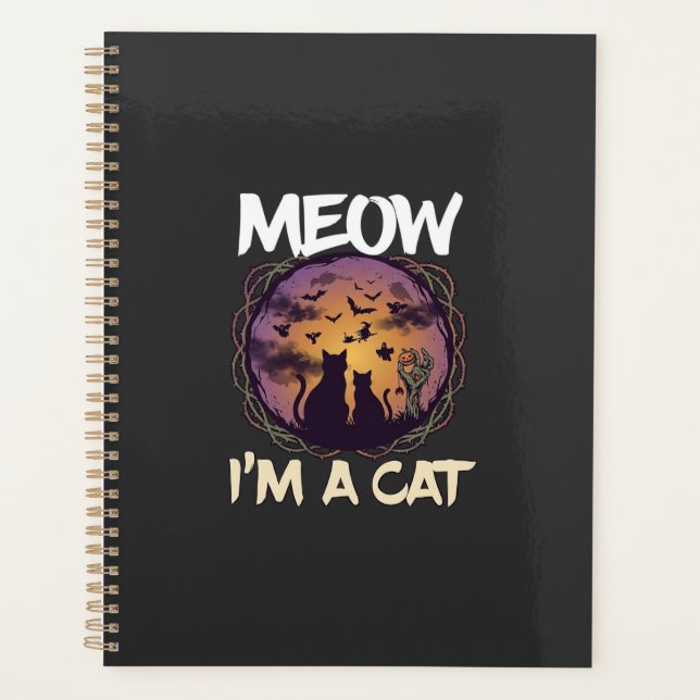 Meow Am Cat Halloween Night Witch Pumpkin_1 (Devant)
