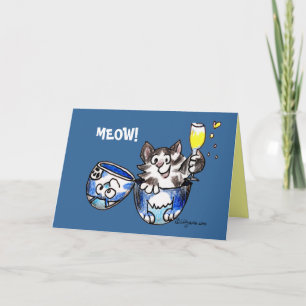 Meow ! Carte mignonne de chat