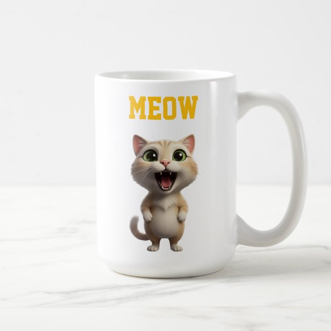 Meow Cute Cat Mug (Droite)