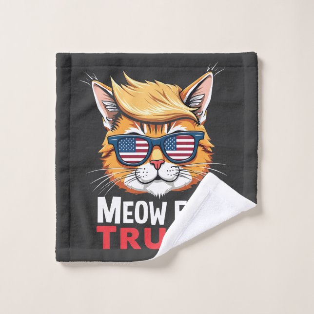 Meow For Trump Cat Kitten Vote Élection (Gant de toilette)