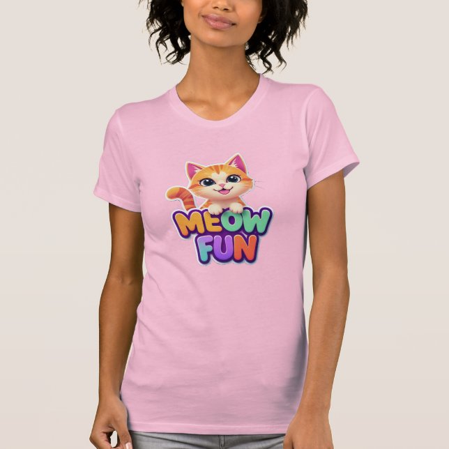Meow Fun - T-Shirt Chat Mignon Sourire (Devant)