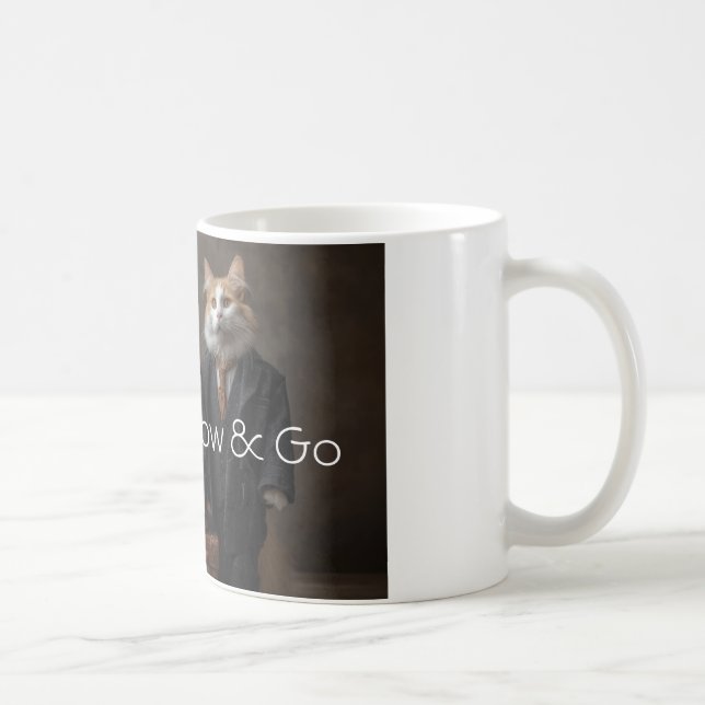 Meow & Go – Tasse drôle de chats de voyage Descrip (Droite)