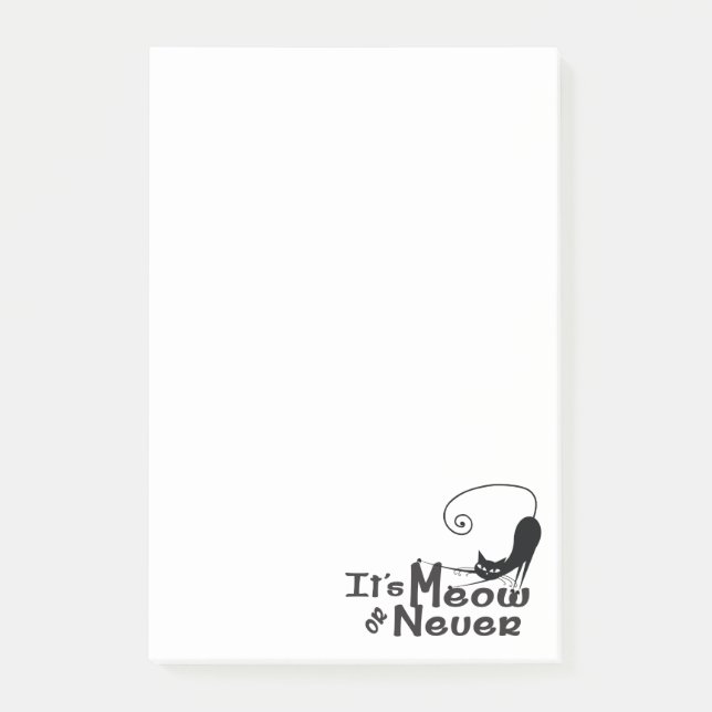 MEOW ou Never Cat Post-it® Notes (Devant)