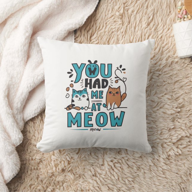 Meow Quote Coussin (Couverture)