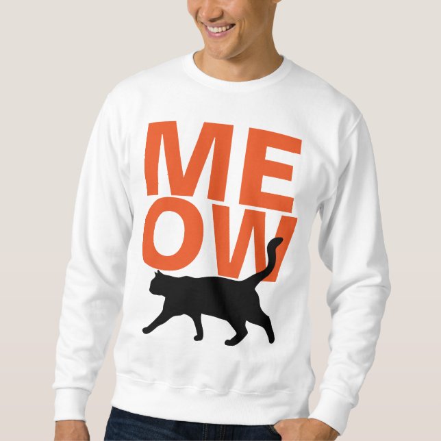 MEOW sweatshirts de chat tendance (Devant)