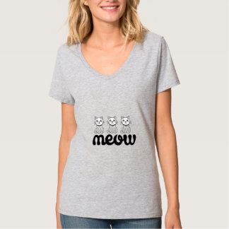 Meow T-Shirt - Cute Cat Design