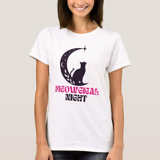 Meowgical cat , meogic t-shirt for cat lover women (Devant)