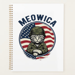 Meowica Chat Patriotique Chemise Gravure Vintage D
