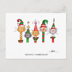 MEOWLY NOËL ! Carte postale
