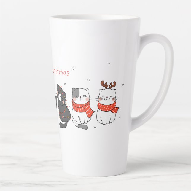 Meowmy Noël ! Tasse latte (Droite)