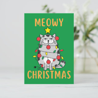 Meowny Christmas Funny Christmas Card