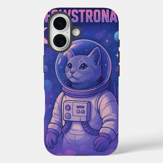 Meowstronaut mignon coque iphone - Drôle Space Cha (Verso)