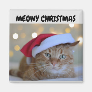 MEOWWING CHRISTMAS GINGER CAT MAGNET