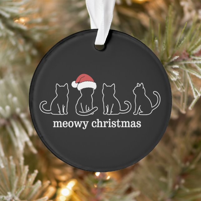 Meowy Catmas Chat Noël Mignon Chat Chaton Chats Pè (Arbre)