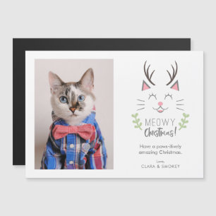 Meowy Chat de Noël avec Antlers Magnet de Noël