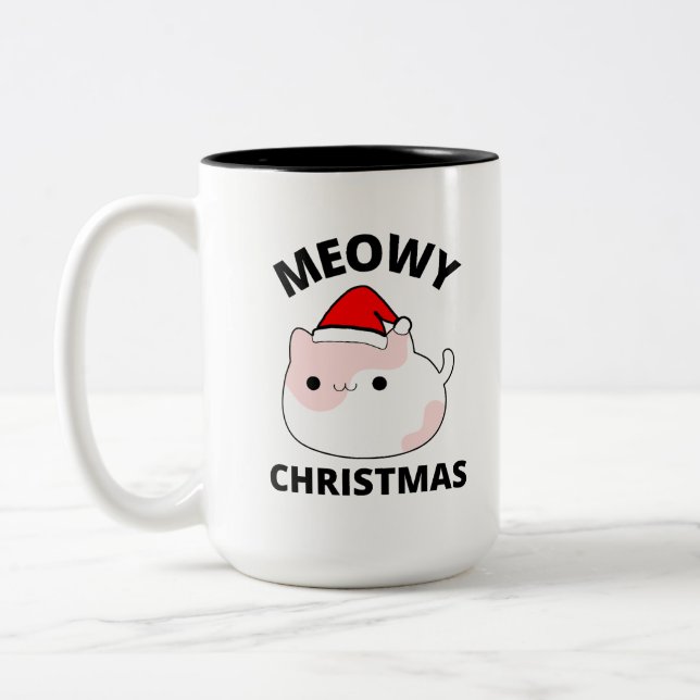 Meowy Christmas Coffee Mug (Gauche)
