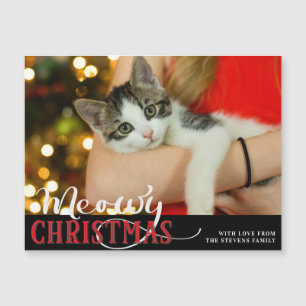 Meowy Christmas Cute Cat Ajouter Votre Photo Perso