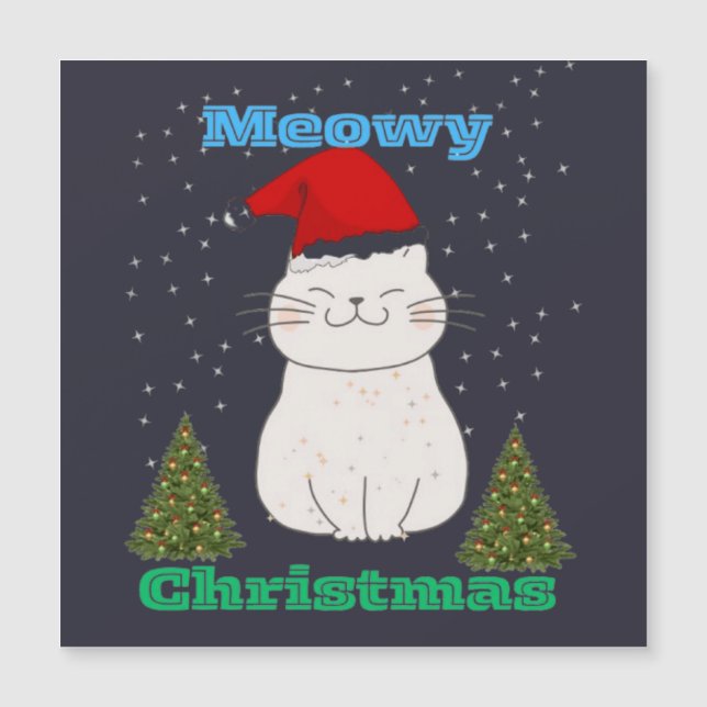 Meowy Christmas Cute Cat Design | Funny Holiday Ca (Devant)
