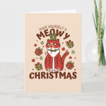 Meowy Christmas et une joyeuse carte de vacances d