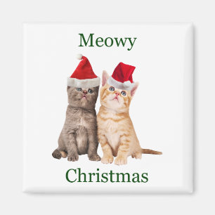 Meowy Christmas Kitten Magnet