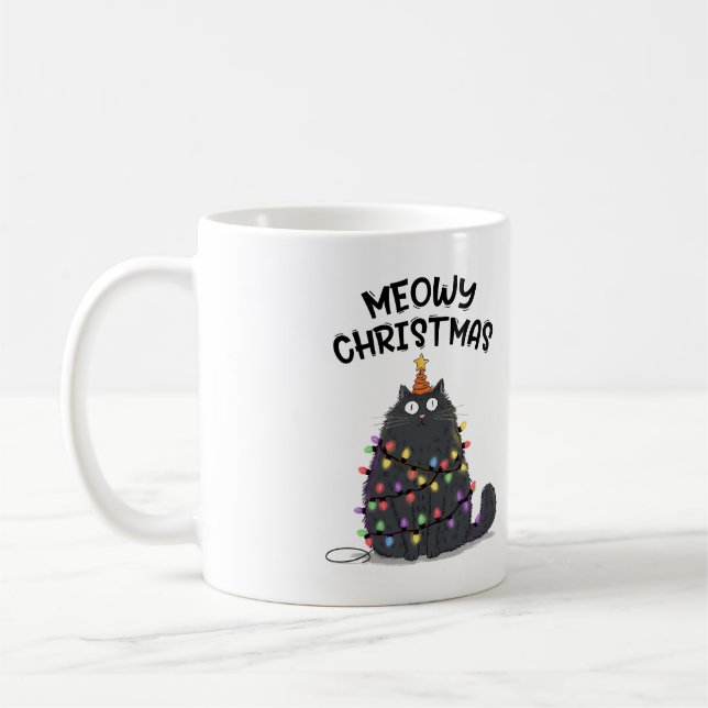 Meowy Christmas Mug (Gauche)