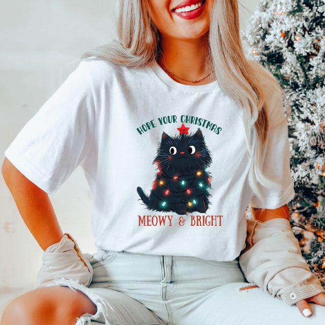 Meowy et brillante T-shirt Chat de Noël (Créateur téléchargé)
