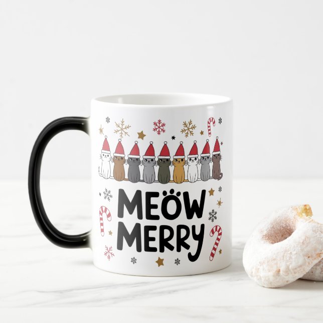 Meowy Joyeux Catmas Mug (Avec donut)