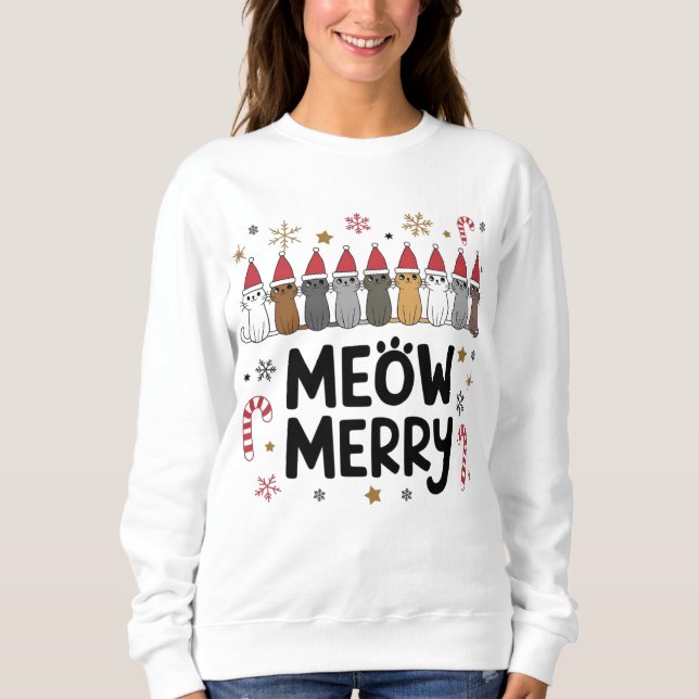 Meowy Merry Catmas Sweatshirt (Devant)