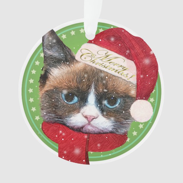 Meowy Père Noël Cat Noël Ornement (devant)