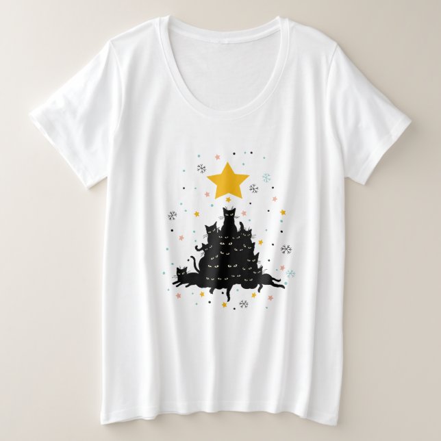 Meowy sapin de Noël, drôles de félins (Design devant)