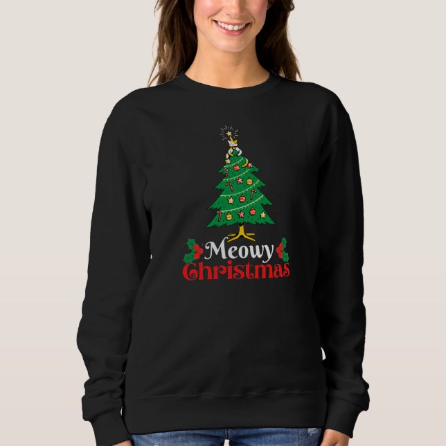 Meowy Sweatshirt de Noël (Devant)