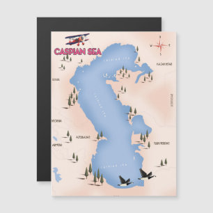 Mer Caspienne Style Vintage Carte poster voyage