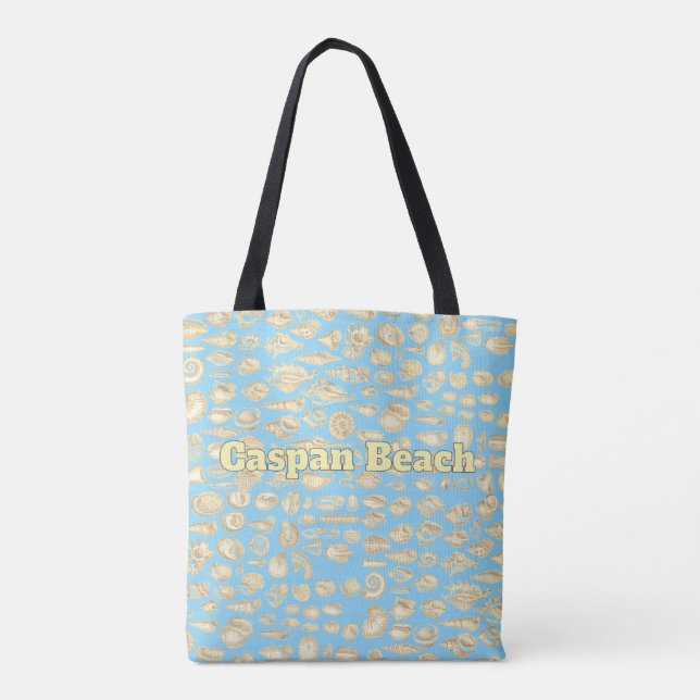 Mer de Coquillages - Sac Personnalisé Bleu Clair (Dos)